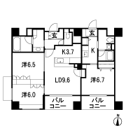 Floor: 3LDKK (2LDK + 1K), the occupied area: 86.73 sq m, price: 38 million yen, currently on sale