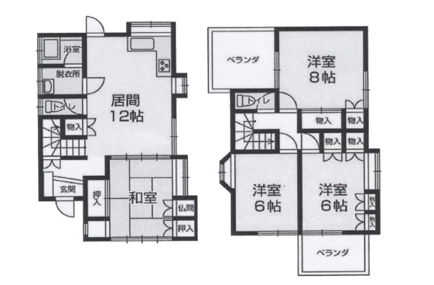 Floor plan. 18,800,000 yen, 4LDK, Land area 111.06 sq m , Building area 94.51 sq m