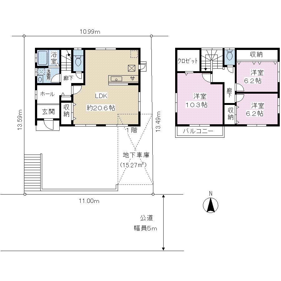 Floor plan. 22,800,000 yen, 3LDK, Land area 148.41 sq m , Building area 112.1 sq m