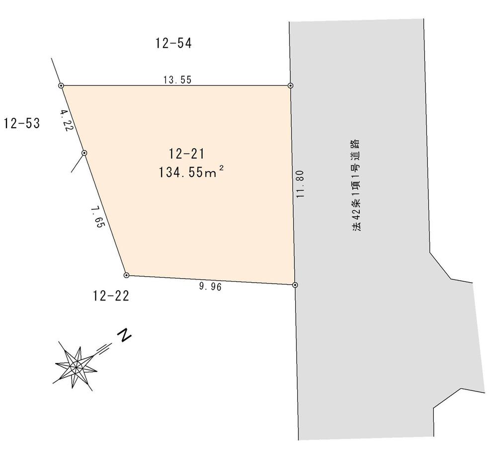 Compartment figure. Land price 30.5 million yen, Land area 134.55 sq m