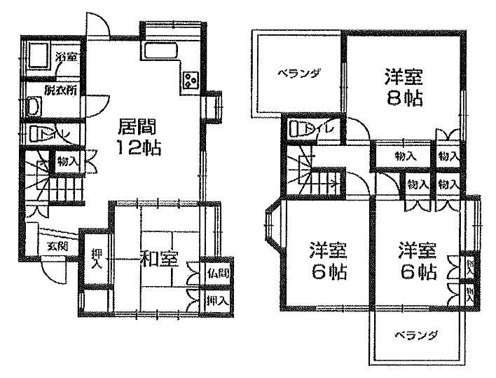 Floor plan. 19,800,000 yen, 4LDK, Land area 111.06 sq m , Building area 94.51 sq m