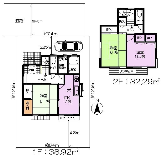 Floor plan. 17,900,000 yen, 3DK, Land area 110.1 sq m , Building area 71.21 sq m