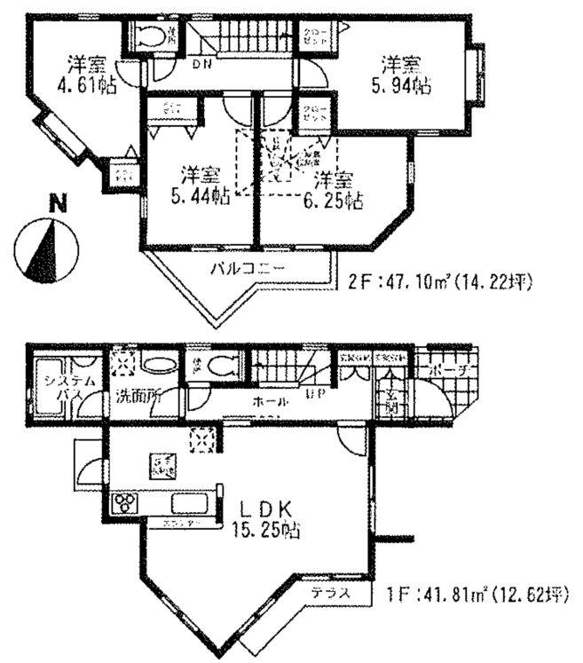 Floor plan. 22.5 million yen, 4LDK, Land area 88.93 sq m , Building area 88.91 sq m