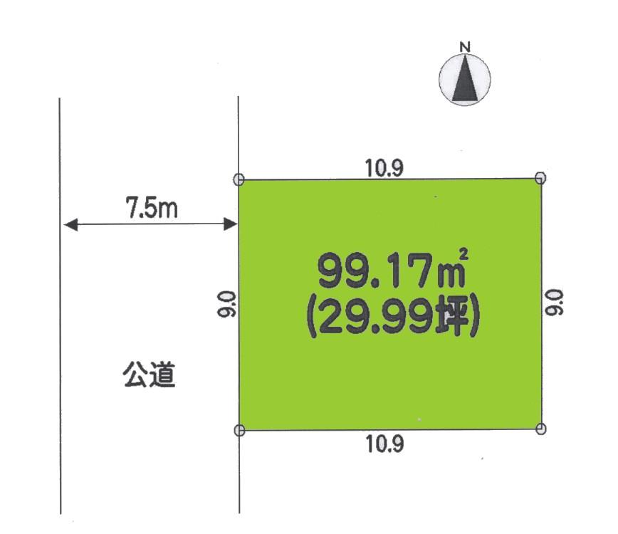 Compartment figure. Land price 11 million yen, Land area 99.17 sq m