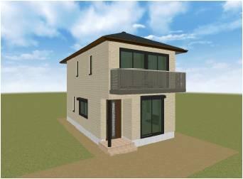 Building plan example (Perth ・ appearance).  [Building body price] 21,990,000 yen (tax included) (building body ・ Outdoor water supply and drainage including construction) 1 floor area 47.40 sq m 2 floor area 45.84 sq m total floor area of ​​93.24 sq m (28.2 square meters)