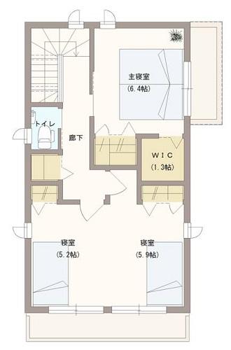 Building plan example (floor plan).  [2-floor plan view]  ※ The above reference plan, Based on the conditions of each residential land, It is what I tried to create Nari us. Or sell a house of this plan, It does not require the construction of this plan.