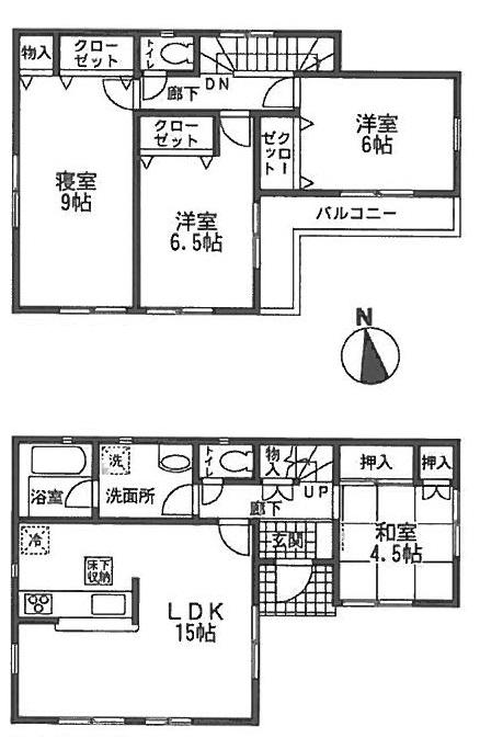 Floor plan. (1 Building), Price 20.8 million yen, 4LDK, Land area 111.23 sq m , Building area 95.58 sq m