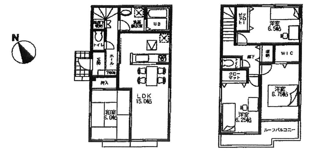 Floor plan. 28.8 million yen, 4LDK, Land area 146.93 sq m , Building area 99.37 sq m all room 6 quires more, There is a walk-in closet.