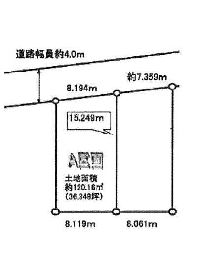Compartment figure. Land price 13.5 million yen, Land area 120.16 sq m compartment view