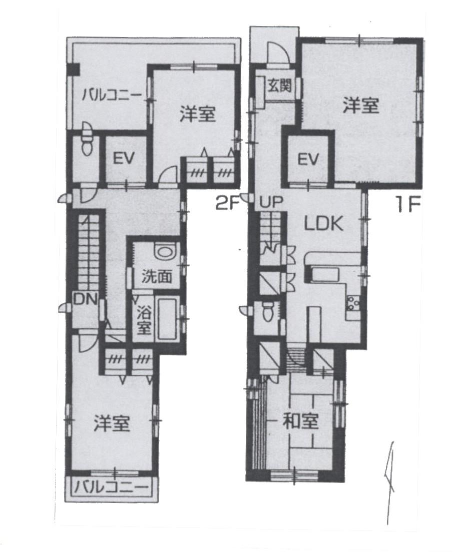 Floor plan. 49,800,000 yen, 4LDK, Land area 152.59 sq m , Building area 136.13 sq m