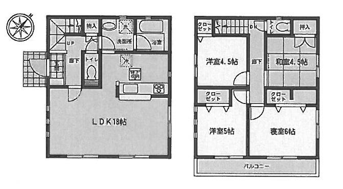 Floor plan. (2), Price 22,800,000 yen, 4LDK, Land area 136.08 sq m , Building area 90.72 sq m