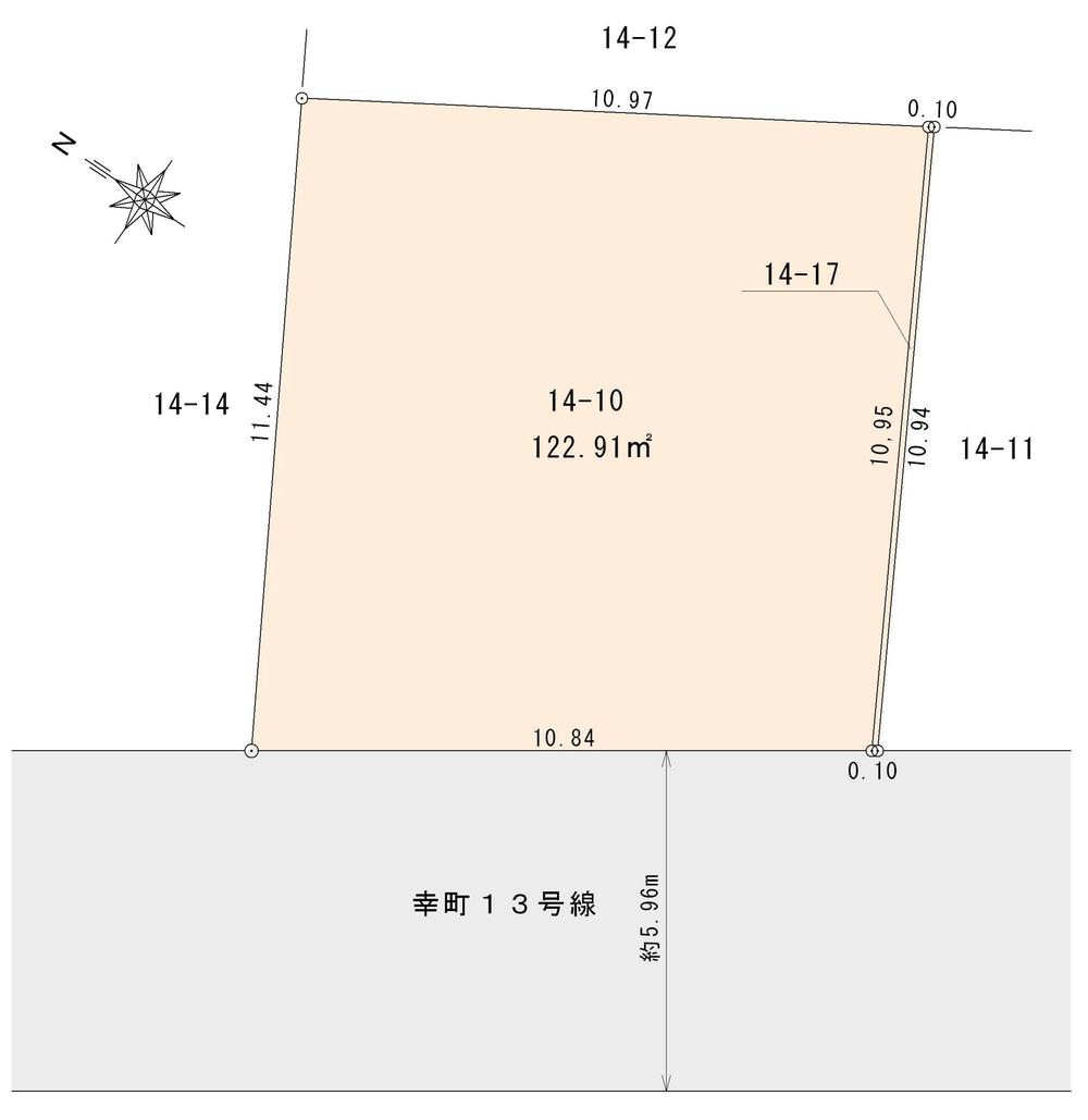 Compartment figure. Land price 25,760,000 yen, Land area 121.82 sq m