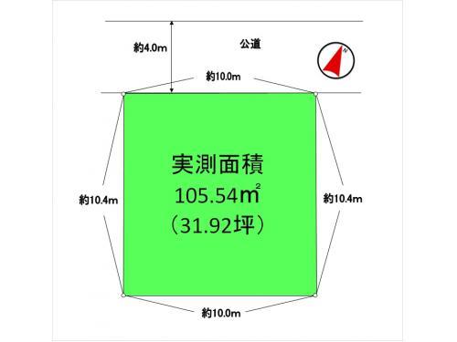 Compartment figure. Land price 15.8 million yen, Land area 105.79 sq m