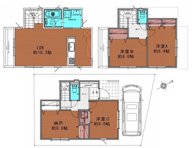 Floor plan. 29,026,000 yen, 3LDK+S, Land area 74.42 sq m , Building area 100.18 sq m floor plan is the clear 3SLDK