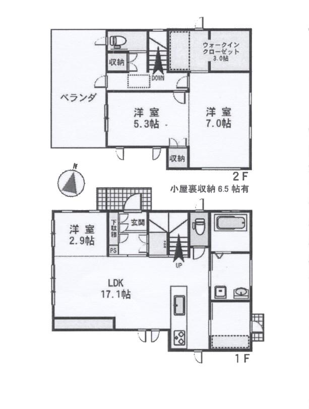Floor plan. 25,800,000 yen, 1LDK, Land area 116.3 sq m , Building area 90.77 sq m