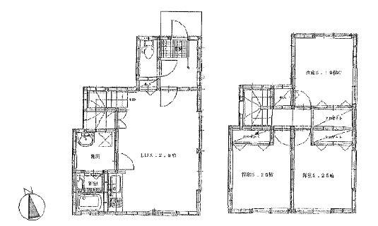 Floor plan. 13.8 million yen, 3LDK, Land area 83.39 sq m , Building area 70 sq m floor plan