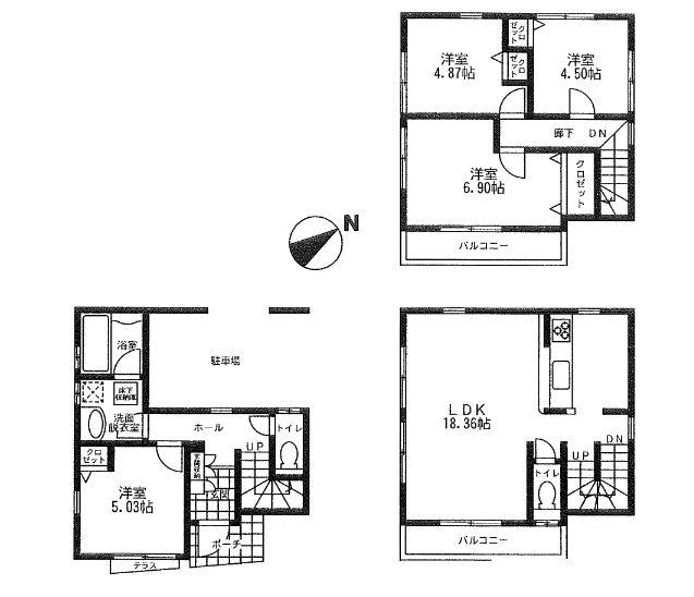 Floor plan. 31.5 million yen, 4LDK, Land area 53.7 sq m , LDK in building area 107.18 sq m 2 floor, A variety of equipment ・ Specification is. 