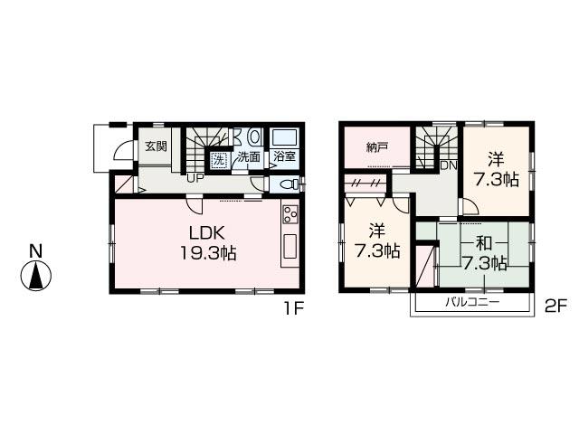Floor plan. 38,900,000 yen, 3LDK + S (storeroom), Land area 279.66 sq m , Building area 110 sq m