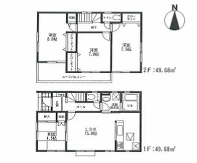 Floor plan. 21,800,000 yen, 4LDK, Land area 112.55 sq m , Building area 99.36 sq m
