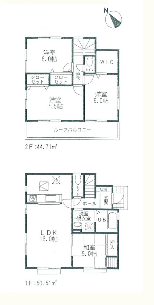 Floor plan. (3 Building), Price 23.8 million yen, 4LDK, Land area 120.31 sq m , Building area 95.22 sq m