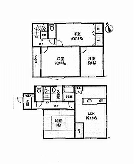 Floor plan. 24.5 million yen, 4LDK, Land area 116.77 sq m , The building area is 100 sq m floor plan of each room 6 quires more spread.