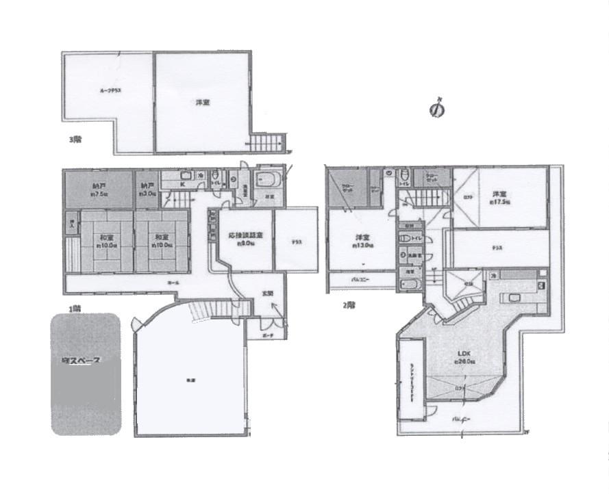 Floor plan. 59,800,000 yen, 5LDKK + 2S (storeroom), Land area 458.65 sq m , Building area 354.74 sq m