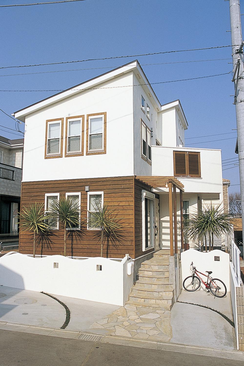 Building plan example (exterior photos). And building a simple, modern house in the blue sky of Shonan. 