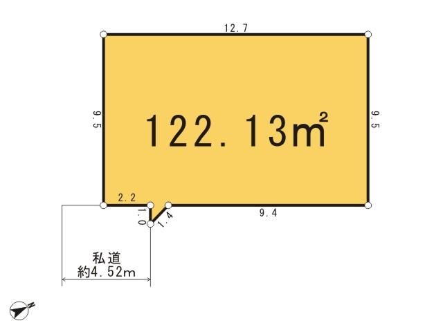 Compartment figure. Land price 13.5 million yen, Priority to the present situation is if it is different from the land area 122.13 sq m drawings