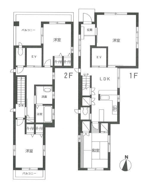 Floor plan. 49,800,000 yen, 4LDK, Land area 152.59 sq m , Building area 136.13 sq m