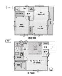 Floor plan. 19,990,000 yen, 3LDK, Land area 62.61 sq m , Building area 70.8 sq m