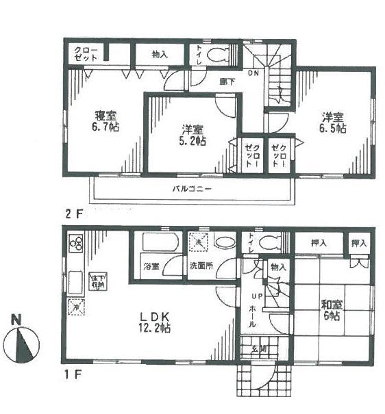 Floor plan. (2), Price 22,800,000 yen, 4LDK, Land area 122.33 sq m , Building area 90.71 sq m