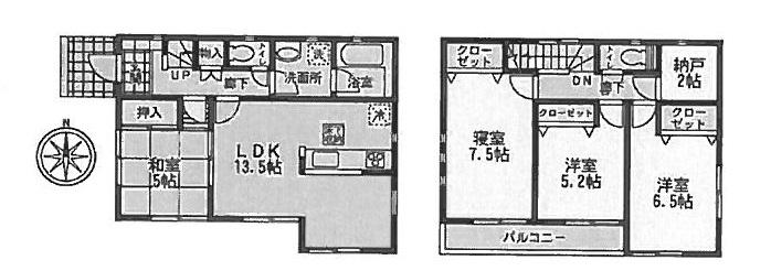Floor plan. (3), Price 25,800,000 yen, 4LDK+S, Land area 125.05 sq m , Building area 92.34 sq m
