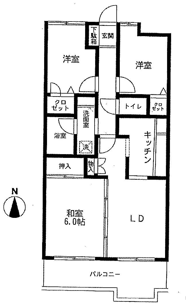 Floor plan. 3LDK, Price 18,800,000 yen, Occupied area 51.71 sq m , Balcony area 4.45 sq m