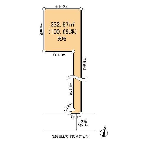 Compartment figure. Land price 28,300,000 yen, Land area 332.87 sq m