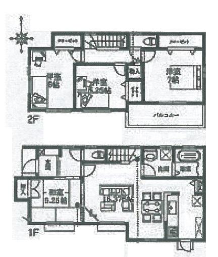 Floor plan. (3 Building), Price 28.5 million yen, 4LDK, Land area 135.33 sq m , Building area 96.47 sq m