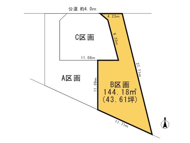 Compartment figure. Land price 12.8 million yen, Priority to the present situation is if it is different from the land area 144.18 sq m drawings