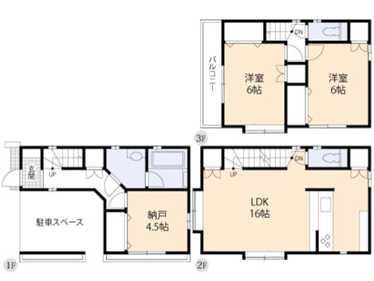 Floor plan. 36,700,000 yen, 2LDK, Land area 47.13 sq m , Building area 95.22 sq m floor plan