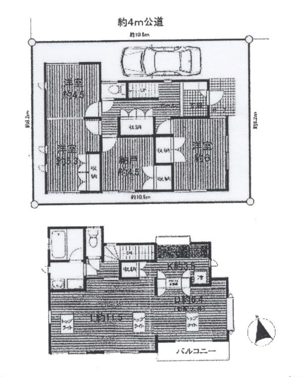 Floor plan. 17.8 million yen, 3LDK + S (storeroom), Land area 90.27 sq m , Building area 99.36 sq m