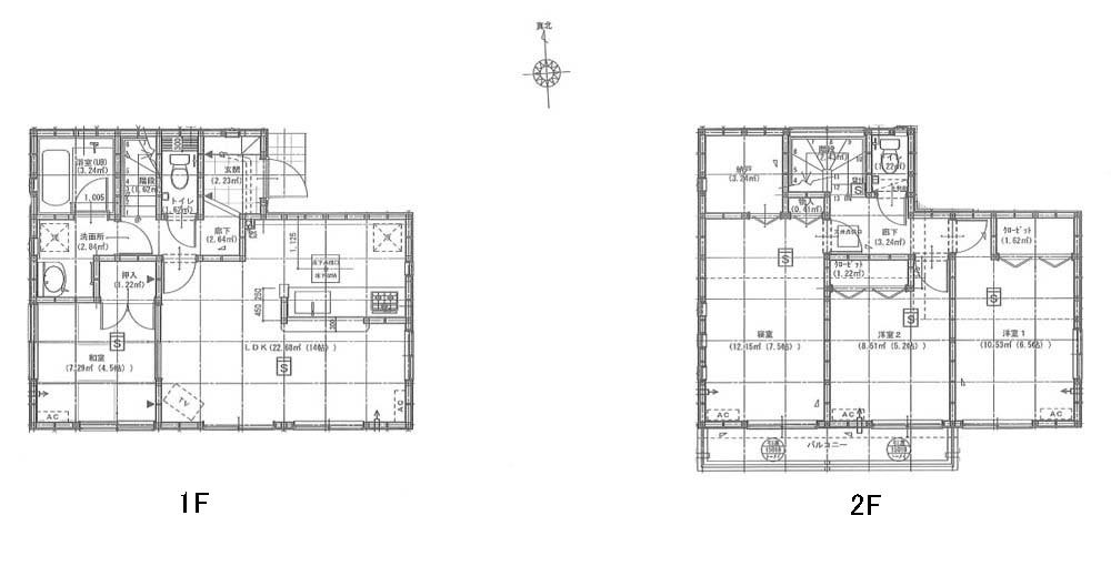 Floor plan. (1 Building), Price 29,800,000 yen, 4LDK+S, Land area 174.01 sq m , Building area 89.91 sq m