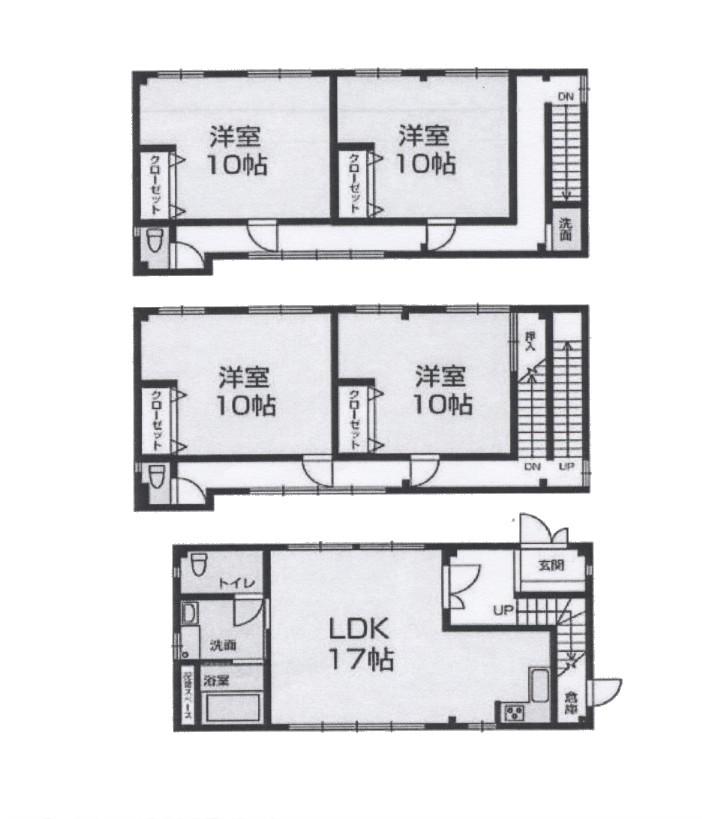 Floor plan. 24,800,000 yen, 4LDK, Land area 130.85 sq m , Building area 178.4 sq m