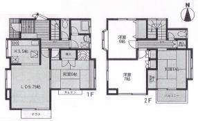 Floor plan. 17 million yen, 4LDK, Land area 132.87 sq m , Building area 95.83 sq m Japanese-style room There are 2 rooms! (Western-style can be changed)