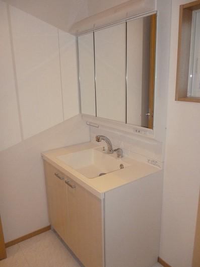 Wash basin, toilet. Example of construction