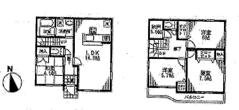 Floor plan. (3 Building), Price 23.8 million yen, 4LDK, Land area 118.24 sq m , Building area 94.15 sq m
