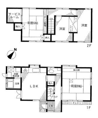 Floor plan. 19,800,000 yen, 4LDK, Land area 107 sq m , Building area 82.81 sq m