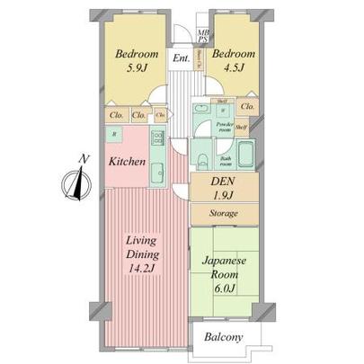 Floor plan. 78 sq m  ・ Storage rich 3LDK type