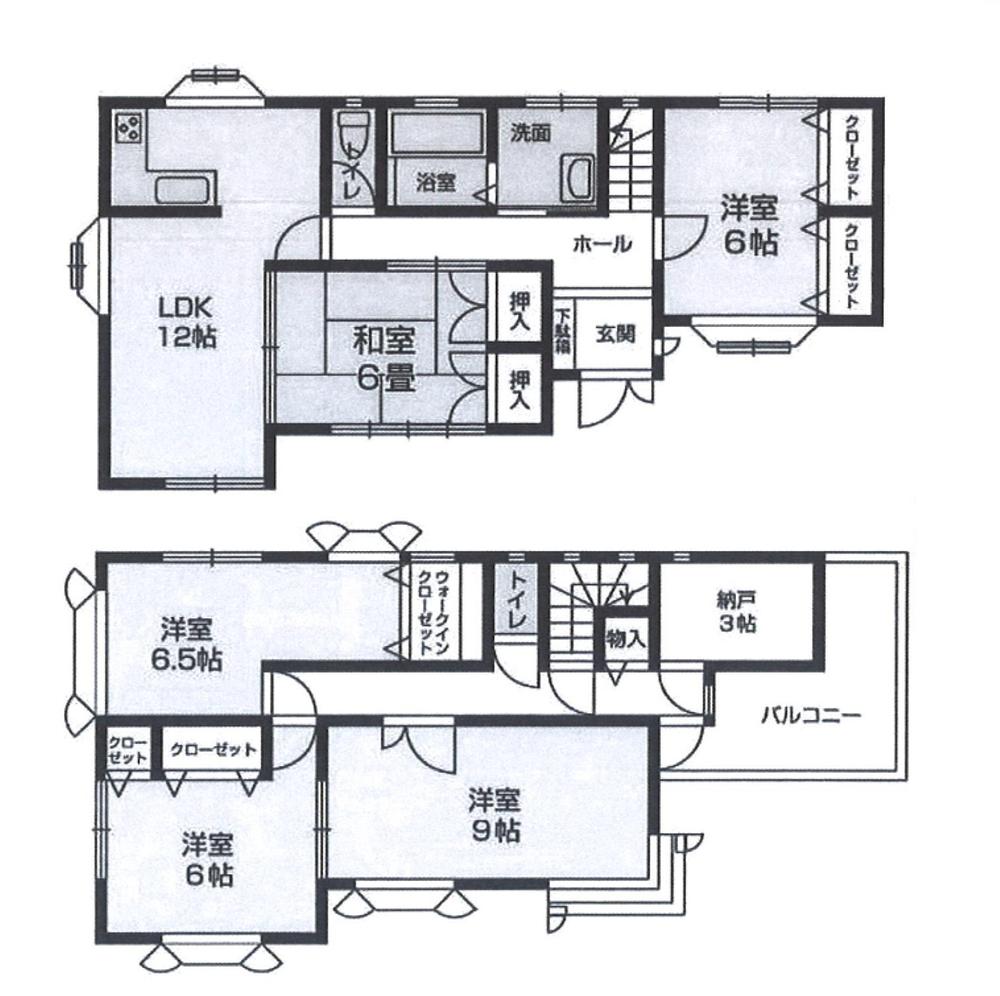 Floor plan. 32,800,000 yen, 5LDK + S (storeroom), Land area 128.53 sq m , Building area 121.45 sq m