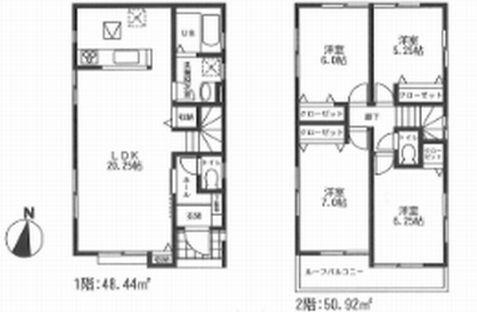 Floor plan. 23.8 million yen, 4LDK, Land area 110.45 sq m , Building area 99.36 sq m