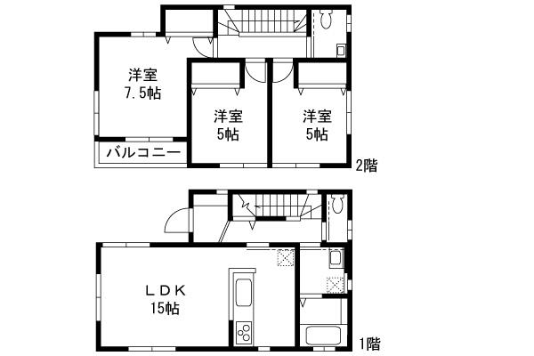 Floor plan. 32,800,000 yen, 3LDK, Land area 103.18 sq m , Building area 83.63 sq m
