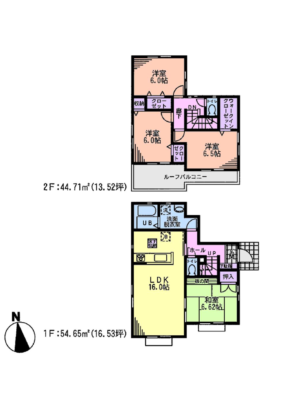 Floor plan. (Takamori Phase 3 3 Building), Price 32,800,000 yen, 4LDK, Land area 172.22 sq m , Building area 99.36 sq m