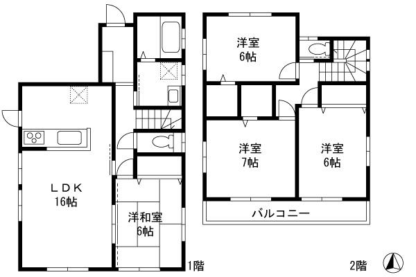 Floor plan. 28,400,000 yen, 4LDK, Land area 181.65 sq m , Building area 98.32 sq m